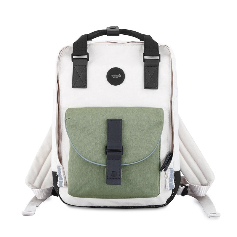 Dianella 14" Laptop Backpack I Cream & Olive Green