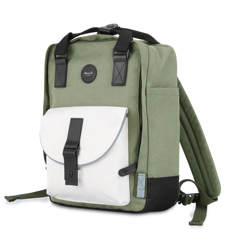 Dianella 14" Laptop Backpack I Olive Green & Cream