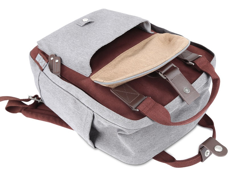 Dianella 14" Laptop Backpack I Wine Red & Grey
