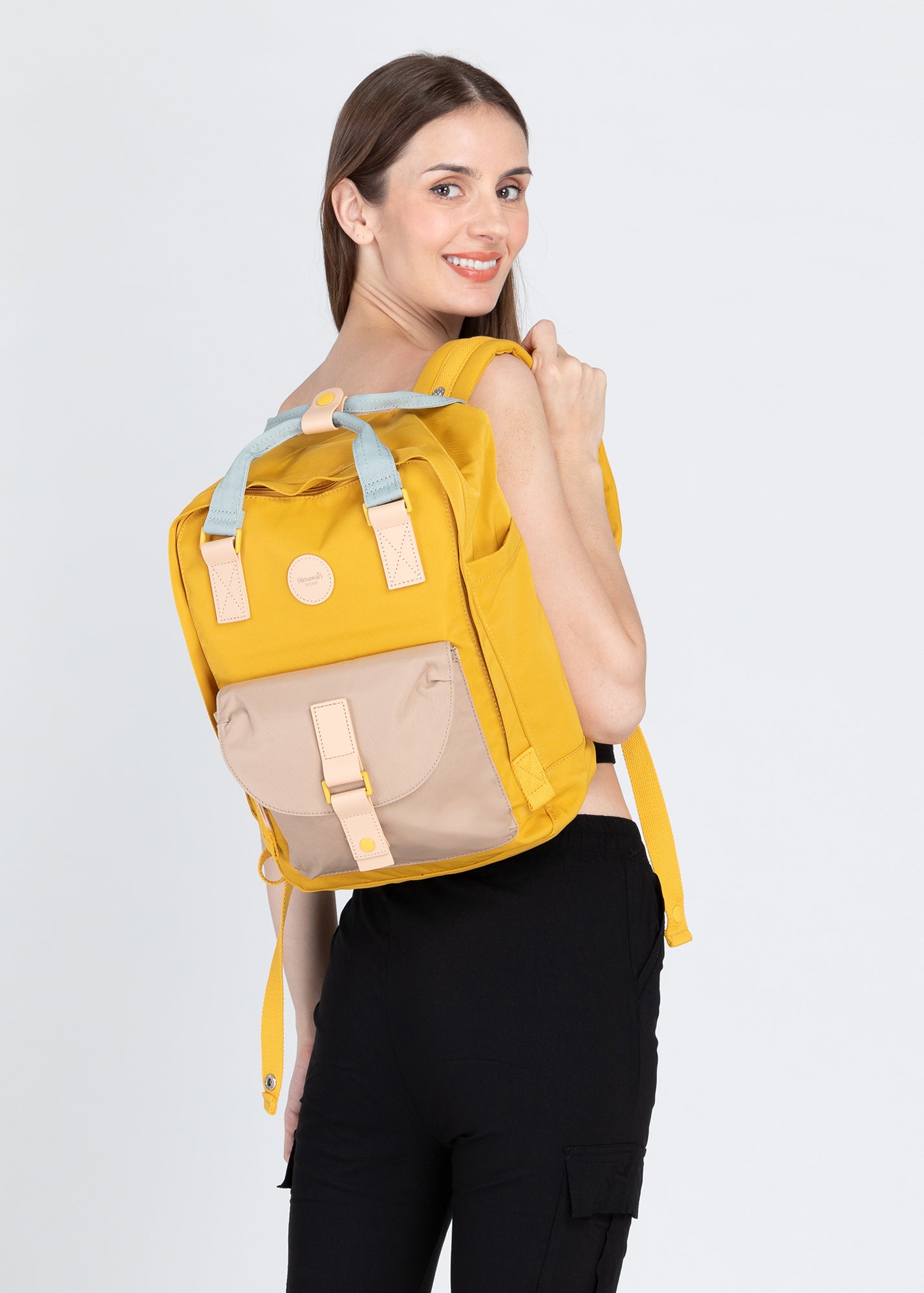 Dianella 14" Laptop Backpack I Tan & Yellow