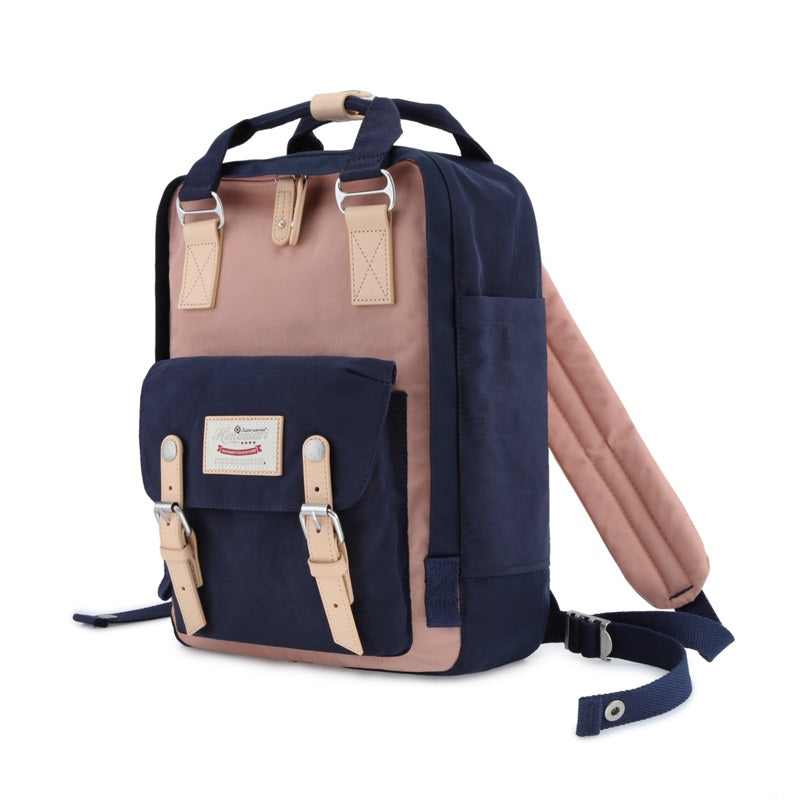 Pink navy blue outlet backpack